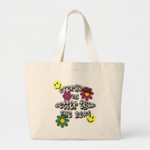 hippie next day tote bags