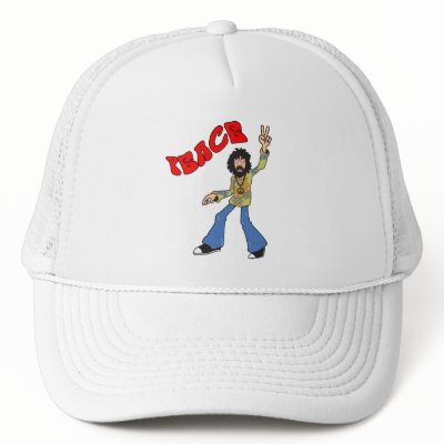 Hippie Peace Trucker Hats by ZsTees
