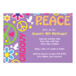 Hippie, Peace Sign, 60's theme, party invites