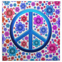 Hippie Peace Sign Napkin