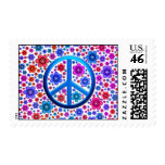 Hippie Peace Sign Postage Stamp