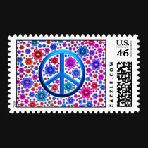 Hippie Peace Sign stamps