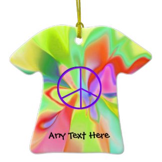 Hippie Peace Tee Ornament ornament