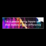 Hippie pink and purple love peace bumper stickers