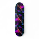 Hippie pink and purple love peace skate board