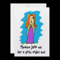 hippie, Please join us, for a girls night out invitations