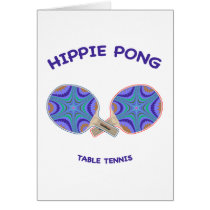 Hippie Pong Ping Pong Greeting Card