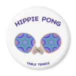 Hippie Pong Ping Pong Refrigerator Magnet