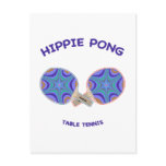 Hippie Pong Ping Pong Postcard