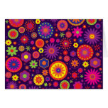 Hippie Purple Rainbow Flowers Cards