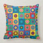 Hippie Rainbow Flower Pattern pillows