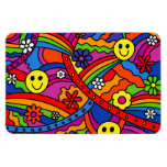Hippie Rainbow Pattern Magnet