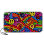 Hippie Rainbow Pattern Mp3 Speakers