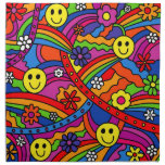 Hippie Rainbow Pattern Printed Napkins