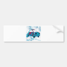 Hippie Retro Car Buggy Bumper Stickers