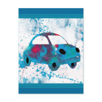 Hippie Retro Car Buggy Post Cards