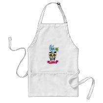 hippie retro peace skull vector art aprons