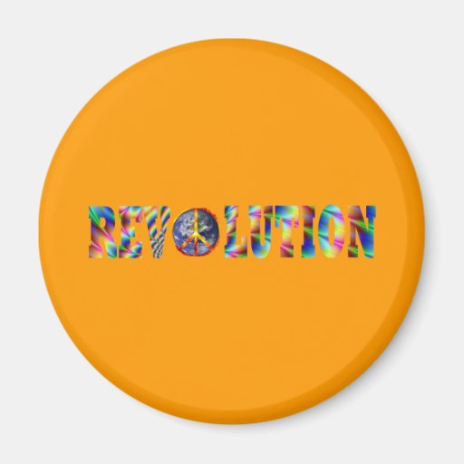 Hippie Revolution Fridge Magnet