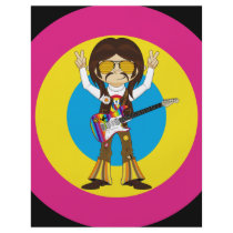 Hippie Rock Star with Guitar Flyer Design