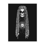 Hippie Skull of Love Postcards