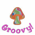 Hippie Striped Mushroom, Groovy! embroidered shirts by silly_strings Hippie Striped Mushroom, Groovy! embroidered shirts