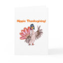 Hippie Thanksgiving turkey cards