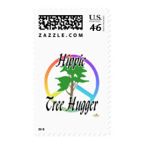 Hippie Tree Hugger Peace Sign Tree Stamp