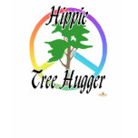 Hippie Tree Hugger Peace Sign Tree Tee Shirt