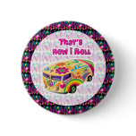 hippie van how i roll buttons