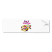 hippie van retro how i roll bumper stickers by doonidesigns hippie van retro how i roll bumper stickers