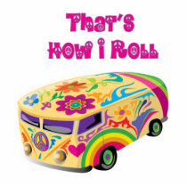 hippie van retro  how i roll acrylic cut out
