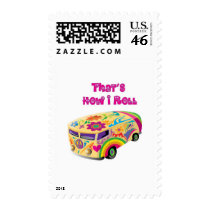 hippie van retro  how i roll postage