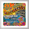 Hippiefest Concert Poster posters