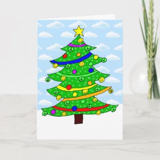 Hippie's Happy Christmas Tree card