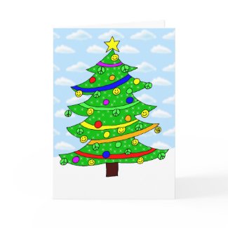 Hippie's Happy Christmas Tree card