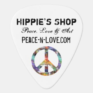 Hippie's Shop Promotional Value Peace Sign Guitar Pick