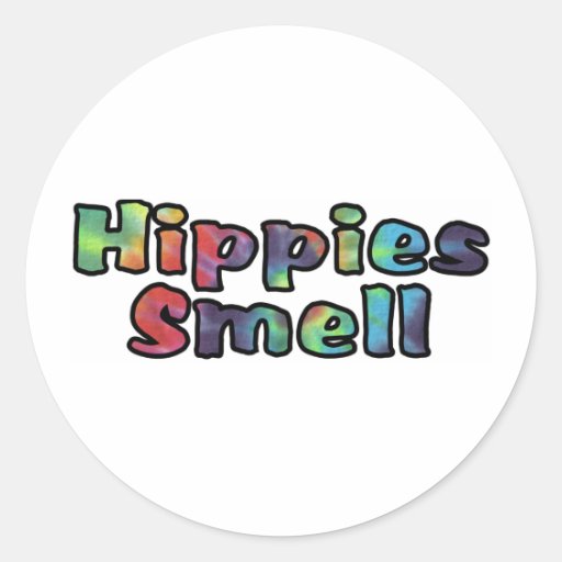 Hippies Smell Classic Round Sticker Zazzle