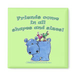 Hippo and Bird Friends Magnets