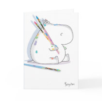HIPPO ARTIST Birthday Greeting Cards