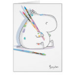 HIPPO ARTIST Birthday Greeting Cards