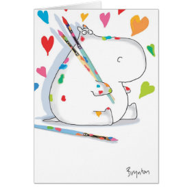 HIPPO ARTIST Love Greeting Card
