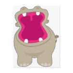 Hippo Big Mouth Post Card