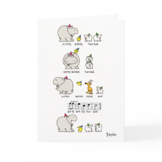 HIPPO BIRDIE card