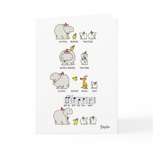 HIPPO BIRDIE card