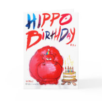 HIPPO BIRTHDAY CARD