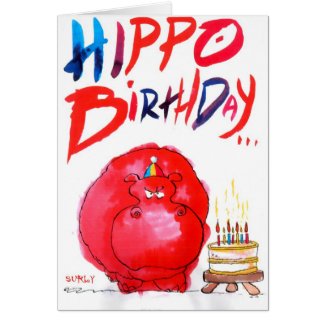 HIPPO BIRTHDAY CARD