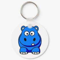 Hippo Blue keychains