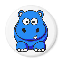 Hippo Blue magnets