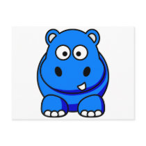 Hippo Blue postcards