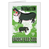 Hippo Brookfield Zoo 1938 WPA cards